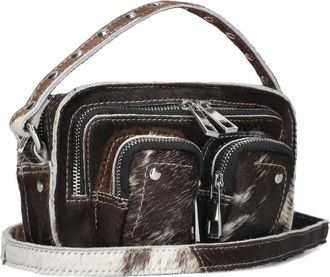 N&uacute;noo Tassen, Dames, Zwart, ONE Size, Wol, Helena Black Dots Schoudertas