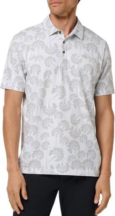 Travis Mathew Comfortknit Breeze Floral Polo in White at Nordstrom, Size Xx-Large