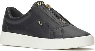 Keds Womens Keds Pursuit Zip Sneaker Black White Leather Comfort Shoes GAL1681