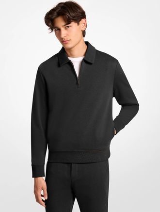 Michael Kors Terry Cotton Blend Polo Sweater