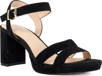 Dune London Womens Ladies Manifesting - Block Heel Sandals - Black Suede - Size UK 5