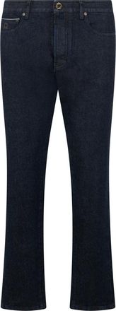 Moorer Heren, Jeans, Blauw, Maat: W33 Katoen