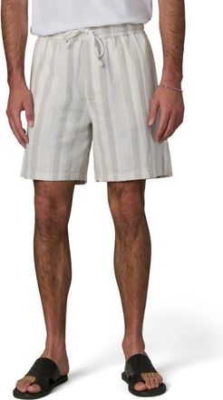 Joe's Cabana Dobby Stripe Drawstring Shorts in Grey Stripe at Nordstrom, Size X-Large
