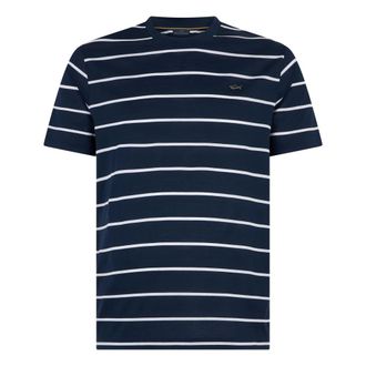 Paul & Shark Paul & Shark, T-Shirts, male, Blue, Size: 2XL Striped T-shirt