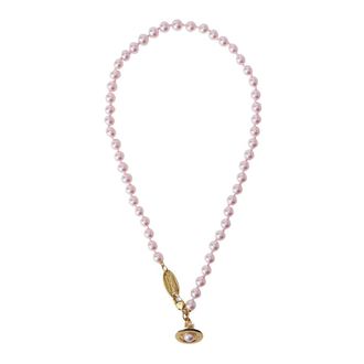 Vivienne Westwood Necklaces, female, Pink, Size: ONE SIZE Simonetta Pearl Necklace