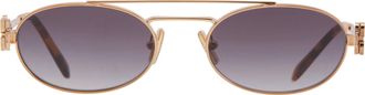 Miu Miu Grey Gradient Oval Ladies Sunglasses MU 54ZS 7OE5D1 53