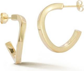 Glaze Jewelry Wave Hoop Earrings in Gold at Nordstrom Rack