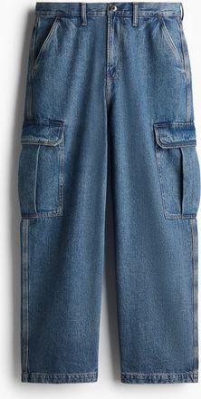 H&M Baggy Cargo Jeans - Blue