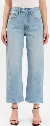 Daze Westward High Waist Ankle Barrel Leg Jeans in Pulse at Nordstrom, Size 25