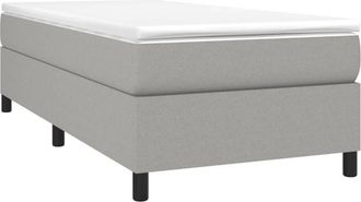 vidaXL Box Spring Bed Frame Light Grey Single Fabric (UK/IE/FI/NO only) vidaXL