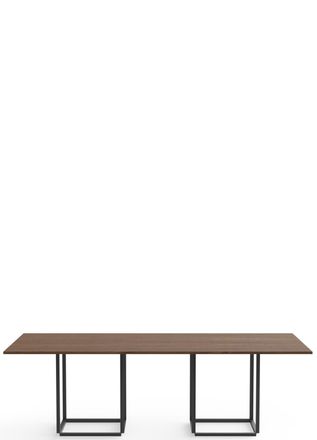 New Works Designer Massivholz Esstisch Florence Nussbaum / Schwarz - 240 x 110 cm