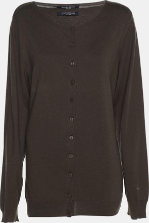 Marina Rinaldi Marina Sport By Marina Rinaldi Olive Green Knit Button Front Sweater