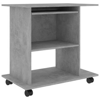 vidaXL Vidaxl - Mesa De Ordenador Madera Contrachapada Gris Hormig&oacute;n 80x50x75cm