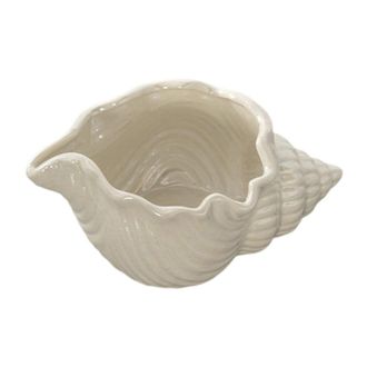 OEM Elegante Bandeja De Cer&aacute;mica Blanca Con Forma De Concha Marina - Concha C