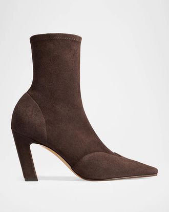 Khaite 85mm Nevada Suede Ankle Boots