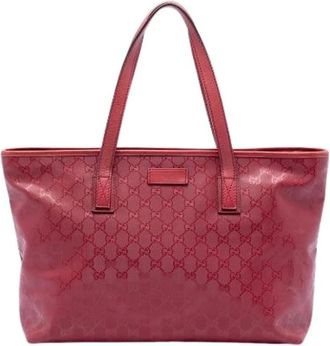 Gucci Pre-owned Tote Bags, female, Red, Size: ONE SIZE Pre-owned Tote Bag