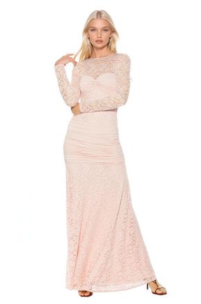 Alexia Admor Nova Long Sleeve Ruched Dress in Pink at Nordstrom, Size X-Small