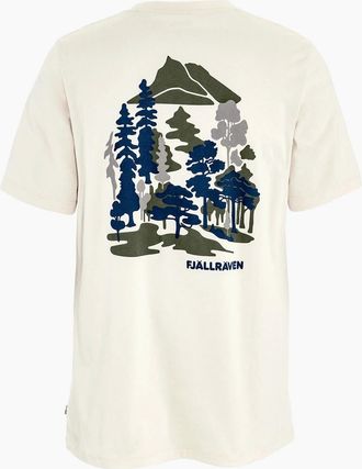 Fj&auml;llr&auml;ven Mens Fjallraven Swedish Forest T-Shirt - White - Size: 38