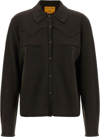 Guest In Residence Cropped Western Shirt - Dames - Vesten - Bruin - S - Kasjmier - Truien & Vesten