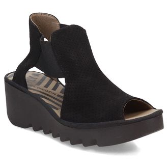 FLY London BIGA412FLY Suede Womens Slingbacks Sandals - Black - Size:UK 4