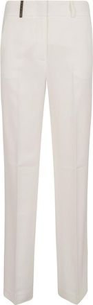 PESERICO Slim fit stretch viscose trousers