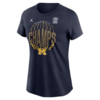 Nike Jordan Womens Michigan (Mens) Jordan College T-Shirt in Blue | W11942P459FFMI-NAV