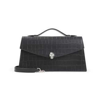 Alexander McQueen Black Skull Medium Crossbody Bag