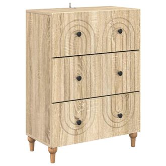 vidaXL Cajonera Roble Sonoma 66 X 34,5 X 90 Cm Madera De Ingenier&iacute;a Vidaxl