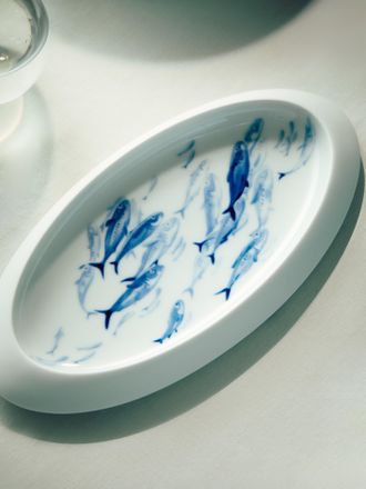 Hering Berlin Ocean Porcelain Oval Platter