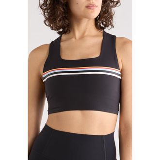 Free People Movement Win Win Printed Sports Bra in Black at Nordstrom Rack, Size Large