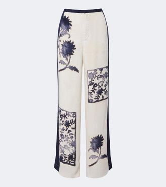 Sir. Phillipa floral wide-leg pants