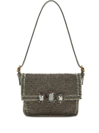 Maliparmi beaded-embellished shoulder bag - Grey