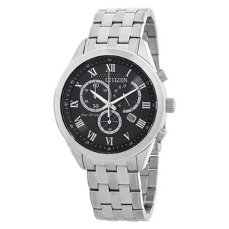 Citizen Chronograph GMT Black Dial Mens Watch AT2600-57E