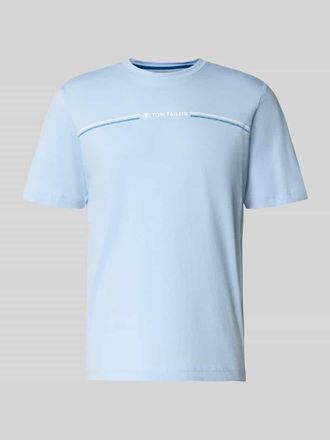 Tom Tailor Regular Fit T-Shirt aus reiner Baumwolle in Hellblau, Gr&ouml;&szlig;e XL