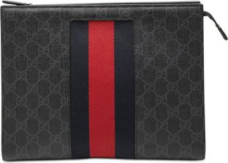 Gucci Pre-owned Gucci GG Supreme Web Clutch Unisex 475316 562600