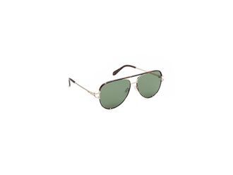Quay High Key Twist Fashion Sunglasses Dark Tort/Green, Gunmetal Tone/Polycarbonate