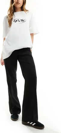 Monki relaxed tailored pants in black