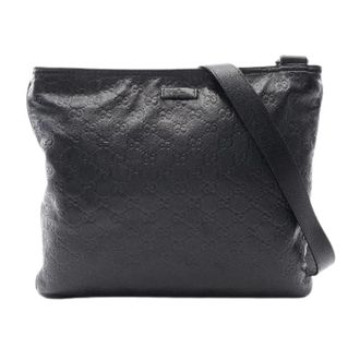 Gucci Pre-owned Guccissima Leder Schoudertas - Dames - Pre-owned - Zwart - Maat: ONE Size Leer