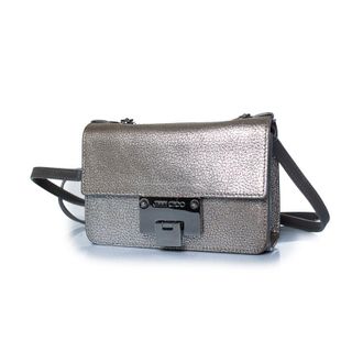 Jimmy Choo London Jimmy Choo, Rebel schoudertas van zilverkleurig leer