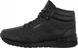 Puma ST Runner V4 MID (40289301) Mens High Top Black Comfortable Functional Lace Up Trainers Autumn Winter Comfortable Stylish Everyday Wear, black, 10.5 U