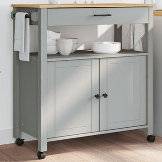 vidaXL Carrito De Cocina Monza Madera Maciza De Pino 84x40x88,5 Cm Vidaxl