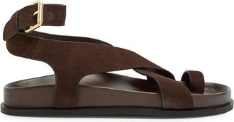 A.Emery Jalen Cross-over Suede Sandals - Brown - 41 (IT41/ UK8)