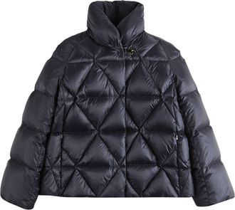 Fay Ultralight Nylon Argyle Stitch Duck Down Cape