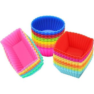 OEM Set Di 36 Stampi In Silicone Per Muffin E Cupcake, Riutilizzabili E Antiaderenti