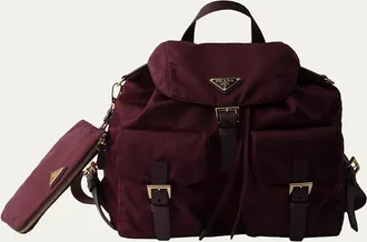 Prada Vela Medium Recycled Nylon Backpack