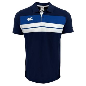Canterbury Of New Zealand Heren Stripe Polo Shirt (Marine)