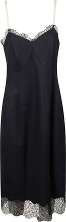 Carven Midi-jurk met kanten afwerking - Blauw