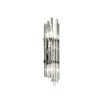 Netlighting Ontario Lifestyle Crystal Wall Light Polished Chrome 2x E14 in Silver