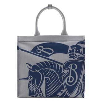 Burberry Ekd Motif Cotton-Blend Tote Bag