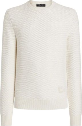 Dolce & Gabbana Maglione girocollo con logo - Toni neutri
